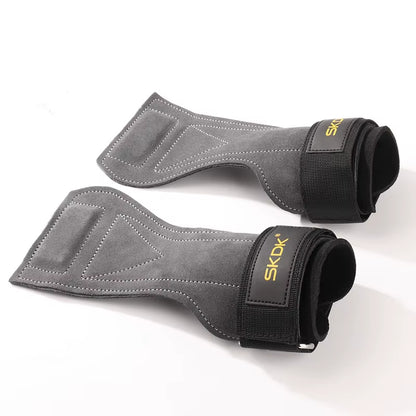Cowhide Gym Grip Gloves – Anti‑Slip Leather Palm Protectors for Pull‑Ups & Weight Training