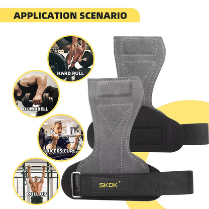 Cowhide Gym Grip Gloves – Anti‑Slip Leather Palm Protectors for Pull‑Ups & Weight Training