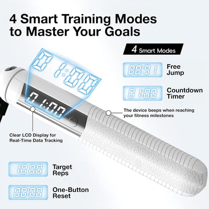 Smart Cordless Jump Rope – Digital Counter & Calorie Tracking for Any Workout