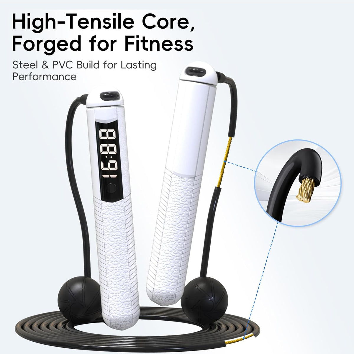 Smart Cordless Jump Rope – Digital Counter & Calorie Tracking for Any Workout