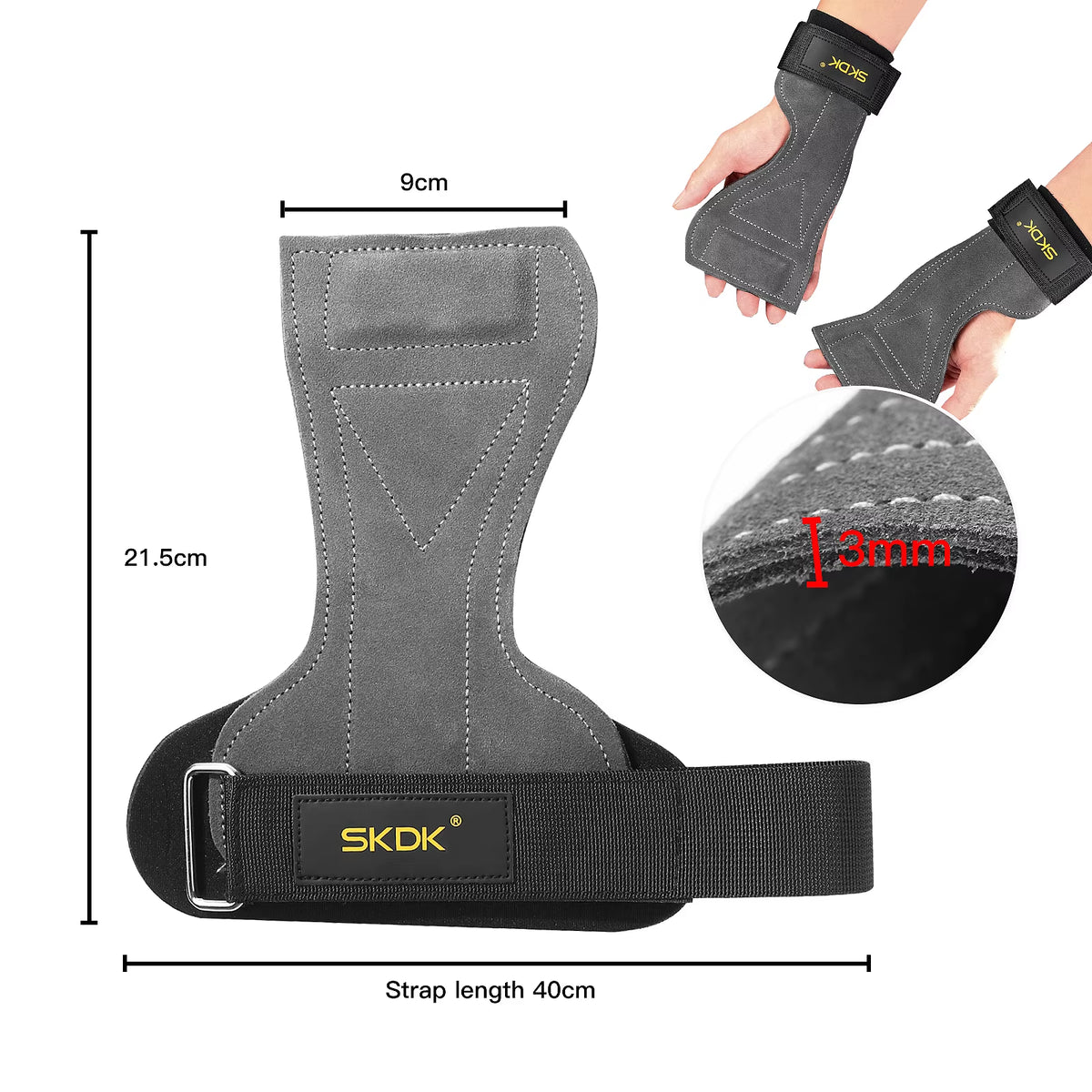 Cowhide Gym Grip Gloves – Anti‑Slip Leather Palm Protectors for Pull‑Ups & Weight Training